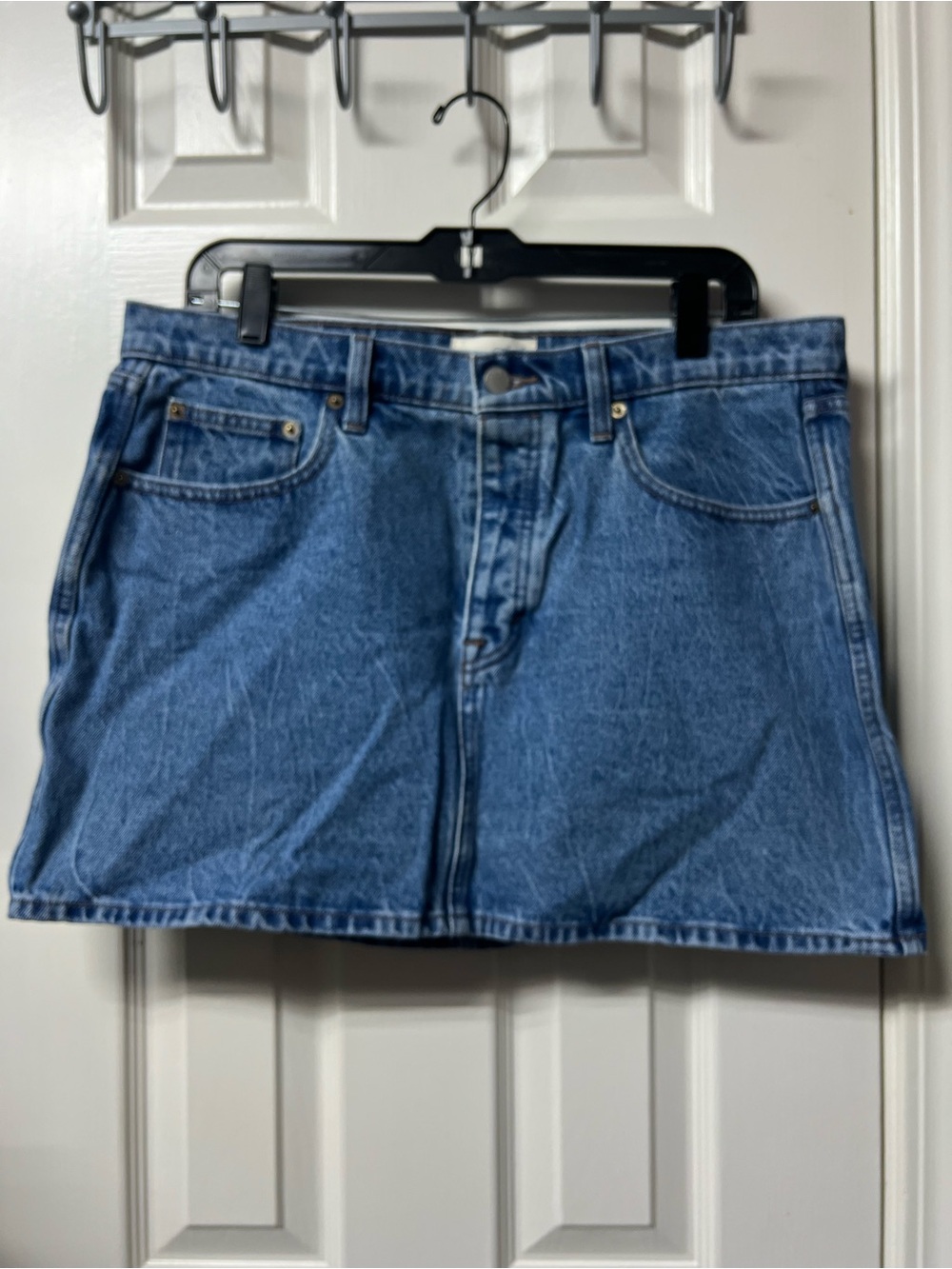 Universal Thread Blue Denim A-Line Mini Skirt